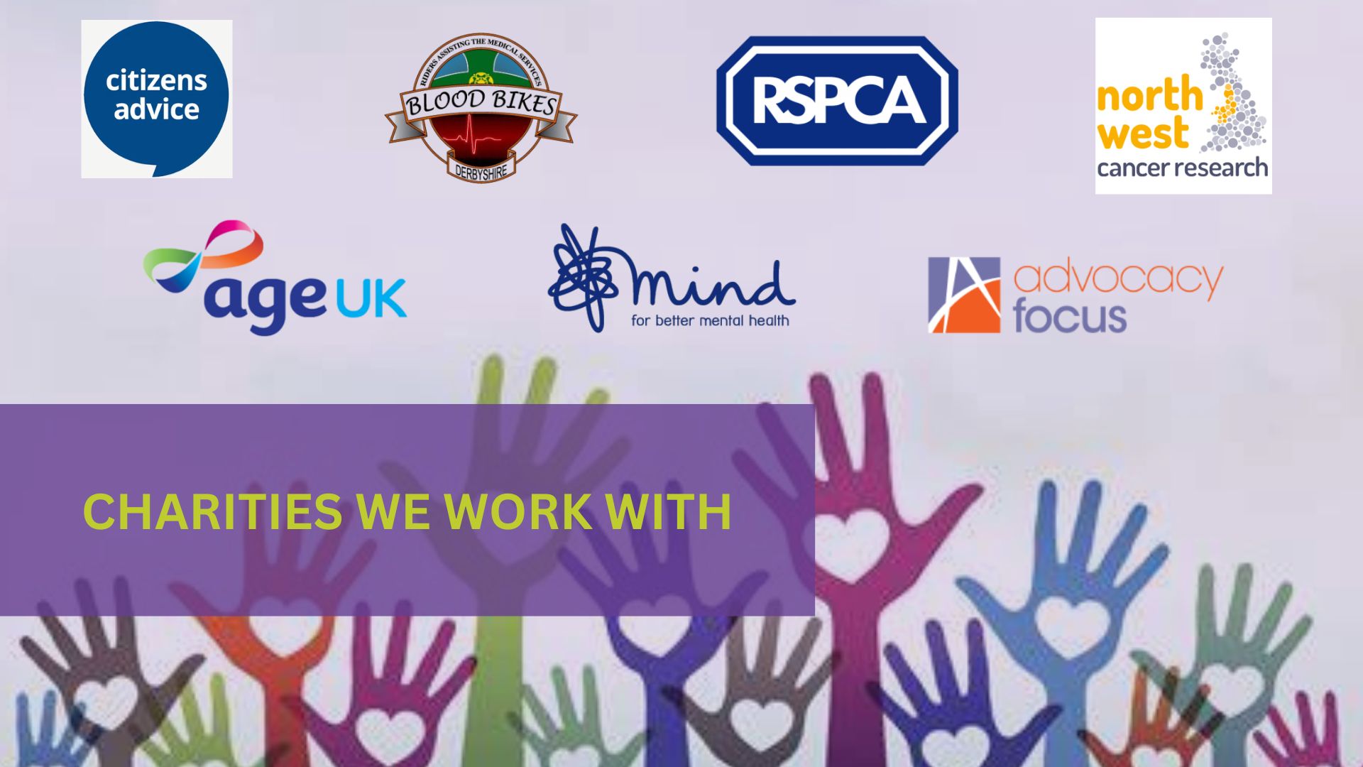 CHARITIES WE WORK WITH